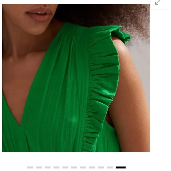 ME + EM Cheesecloth Maxi Dress Leaf Green 4 - Picture 15 of 15